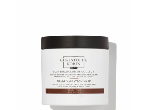 Christophe Robin SHADE VARIATION MASK - ASH BROWN dažanti plaukų kaukė 250ml